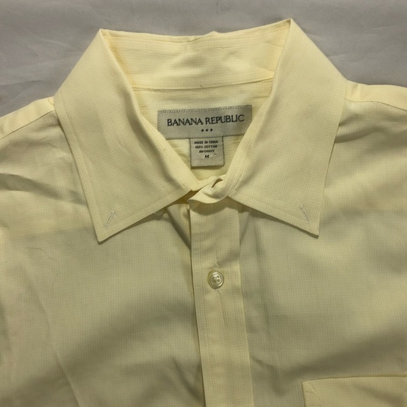 Banana Republic - Yellow Dress Shirt - Men’s M - Picture 2 of 7
